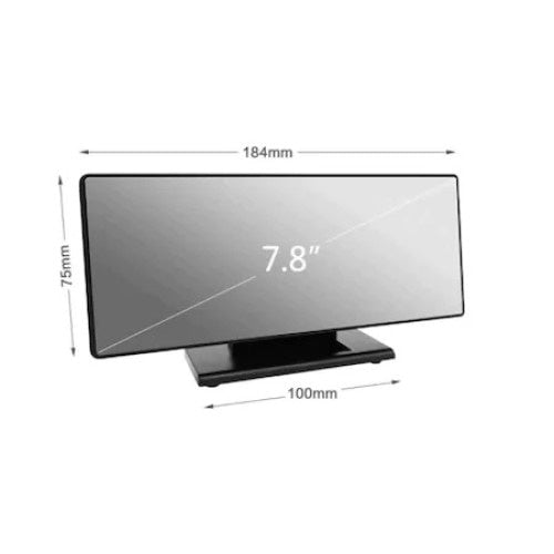 Ceas de Birou FOXMAG24, Digital, Temperatura, Functie de Alarma, Lumina Alba, Negru