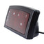Ceas de masa, cu LED rosu, din PVC, cu alarma, calendar si temperatura, alimentare la retea, dimensiuni 19 x 8 x 7.5 cm, negru/rosu