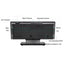 Ceas de masa, cu oglinda si proiectie, din PVC, cu 2 nivele de lumina, 2 alarme, afisaj de zi si luna, 185 X 76/96 X 27/45 mm, incarcare USB, negru/verde
