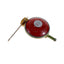Ceas regulator butelie metalic, presiune 30 mbar, culoare rosie