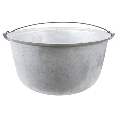 Ceaun aluminiu alimentar 55L, fund rotund, gri, diametru 66 cm