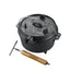Ceaun fonta pura 2in1 cu capac si maner lemn, 25x14cm, capacitate 4L