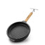 Ceaun fonta pura 2in1 cu capac si maner lemn, 25x14cm, capacitate 4L