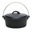 Ceaun fonta pura cu capac, 25x10 cm, capacitate 3.5L, constructie solida
