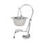 Ceaun mini inox 0.8L cu suport si lingura, rezistent si usor de curatat