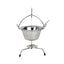 Ceaun mini inox 0.8L cu suport si lingura, rezistent si usor de curatat