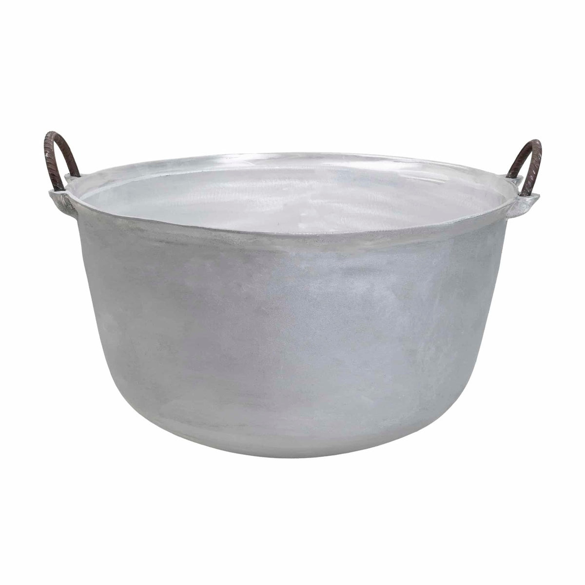 Ceaun tuci aluminiu alimentar 45L, fund rotund cu manere