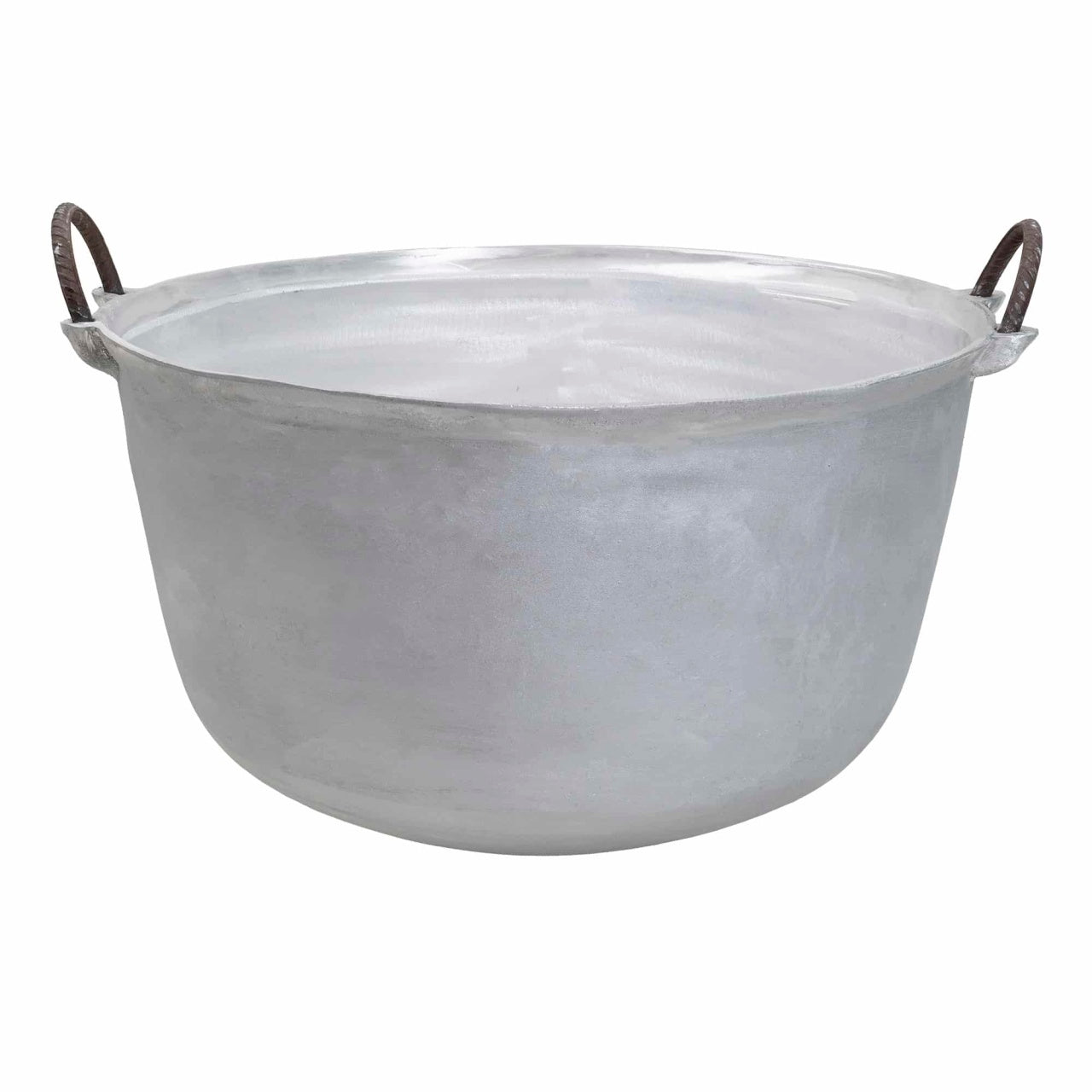 Ceaun tuci aluminiu alimentar capacitate 50L cu fund rotund si manere