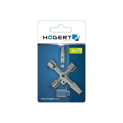 Cheie universala pentru tablouri electrice, 9 capete, 85mm, zinc turnat