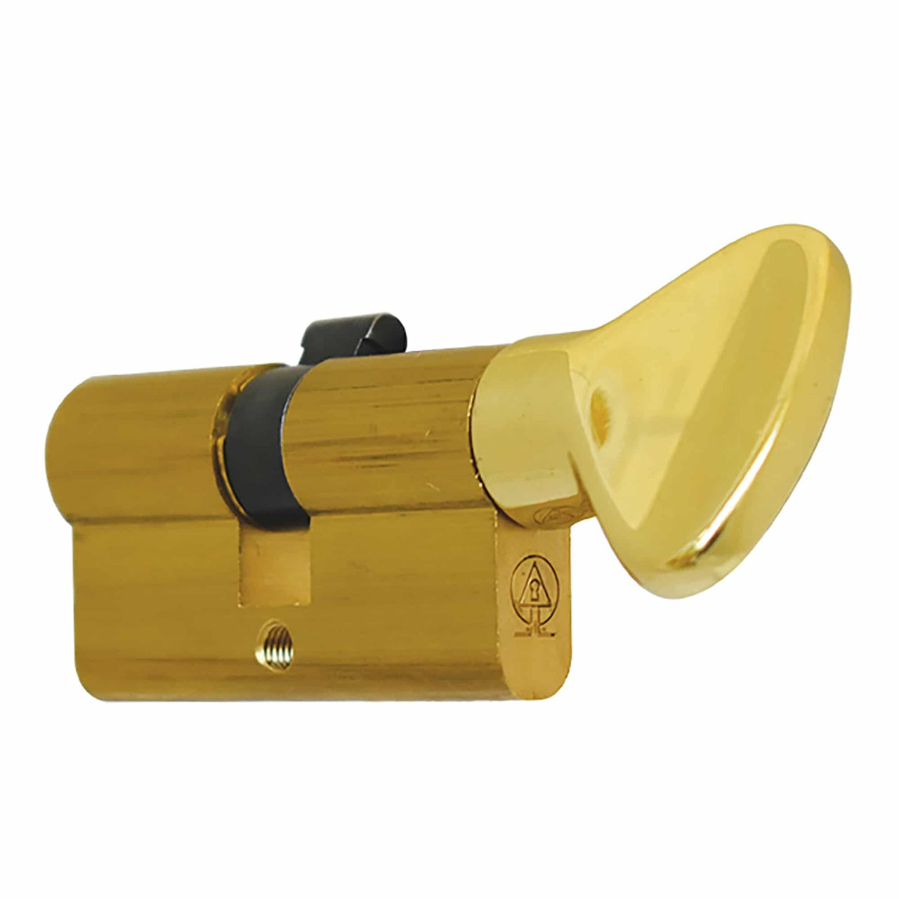 Cilindru buton 60 mm 25/25 cu 3 chei si finisaj auriu