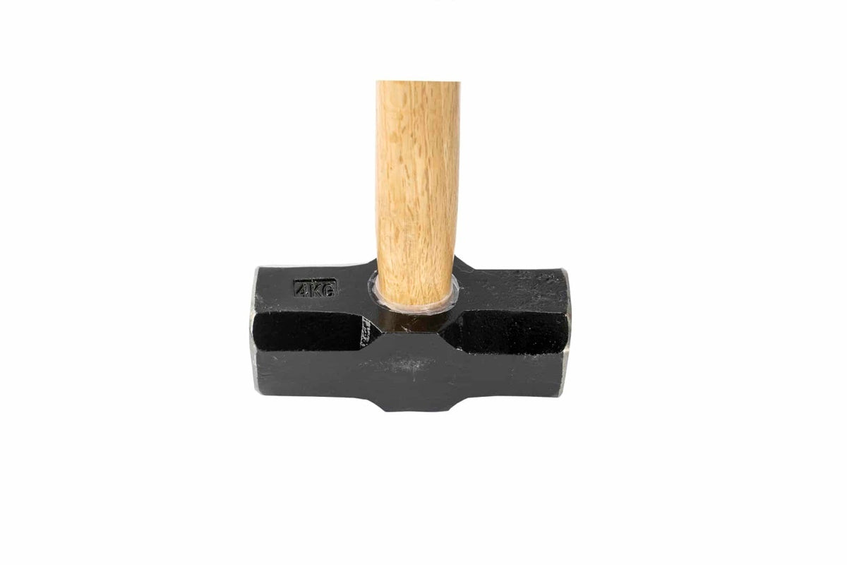 Ciocan otel carbon forjat 5kg cu maner lemn, cap vopsit negru