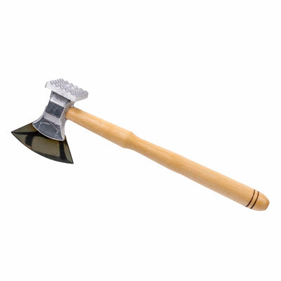 Ciocan snitel cu toporas inox si maner lemn, 2 in 1 pentru preparare carne