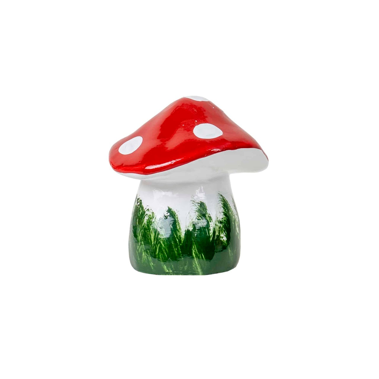 Ciuperca decorativa din ceramica pentru gradina, 19 cm inaltime, 18 cm latime