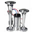 Claxon chrome cu 2 goarne si compresor, sunet clar datorita acoperirii cu crom a otelului inox, instalare pe orice tip de automobil, alimentare cu curent continuu, argintiu
