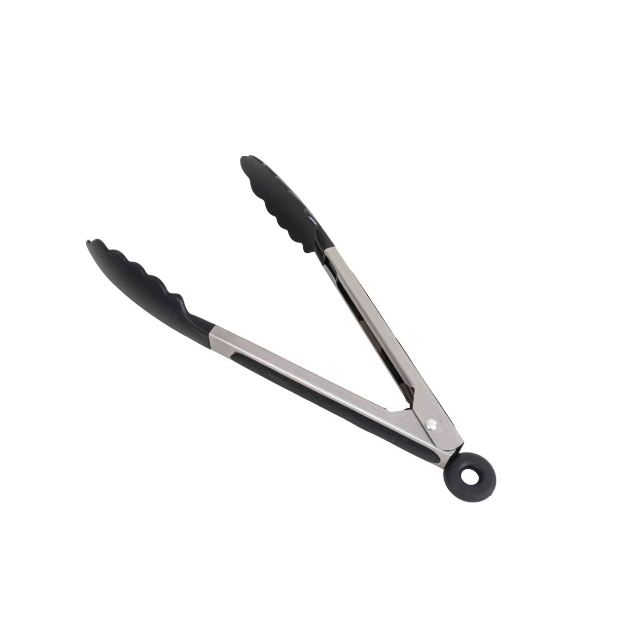 Cleste de servire din inox si silicon, lungime 24 cm, cu inel de blocare si agatare
