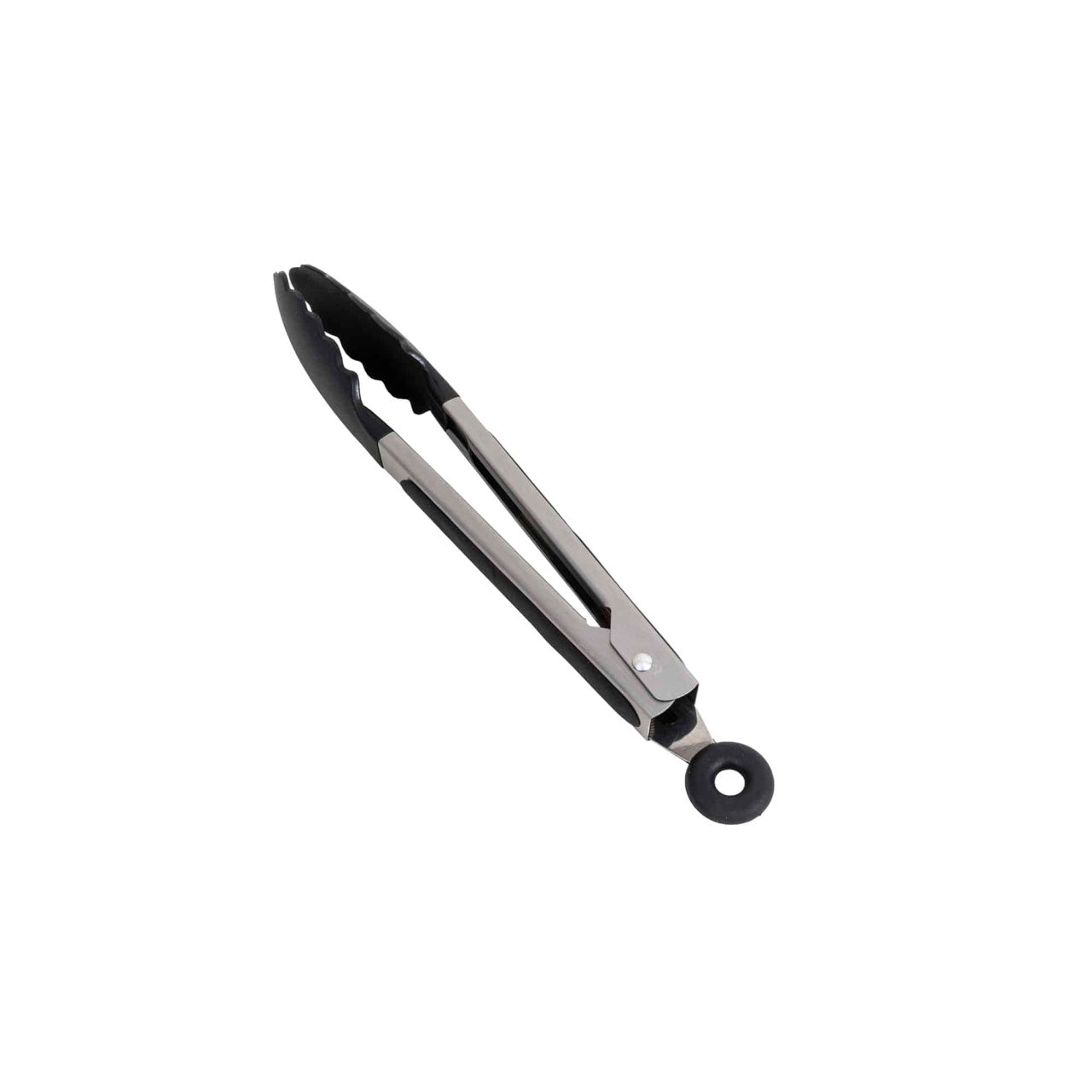 Cleste de servire din inox si silicon, lungime 24 cm, cu inel de blocare si agatare