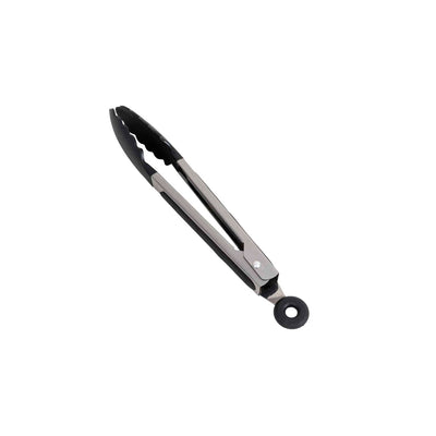 Cleste de servire din inox si silicon, lungime 24 cm, cu inel de blocare si agatare