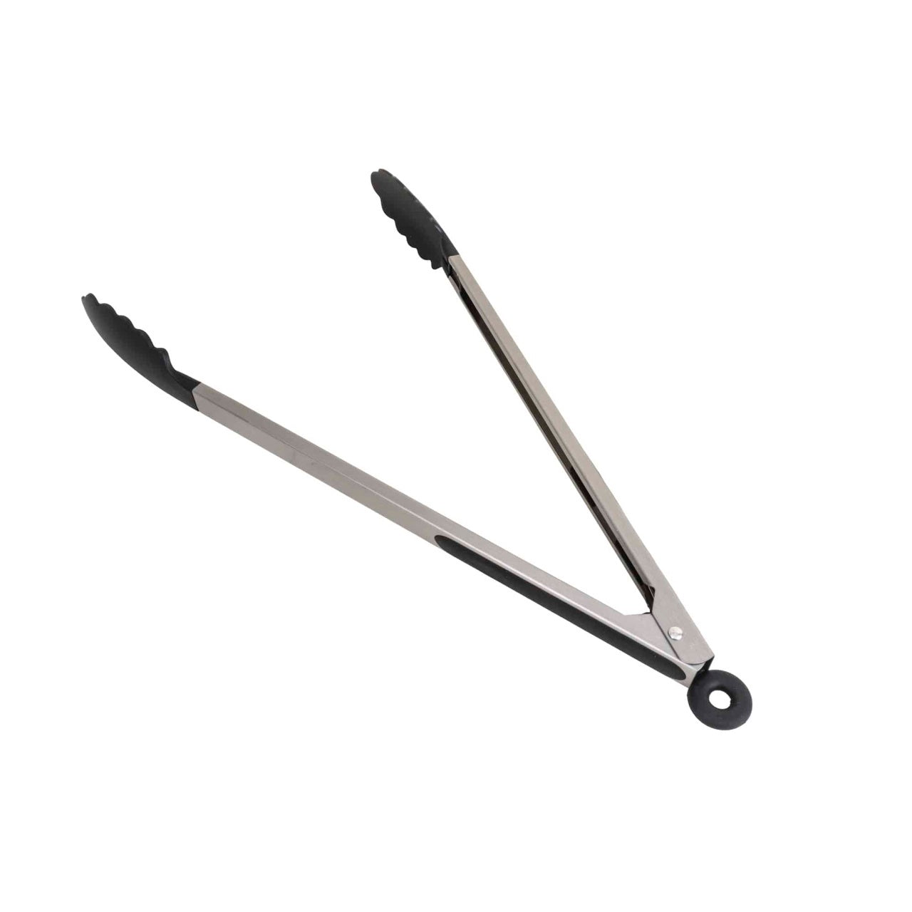 Cleste de servire inox si silicon, lungime 37 cm, cu inel blocare si agatare