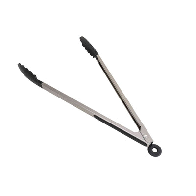 Cleste de servire inox si silicon, lungime 37 cm, cu inel blocare si agatare