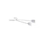 Cleste inox pentru gratar, lungime 30 cm, paleta si furculita 4.5x3.5 cm