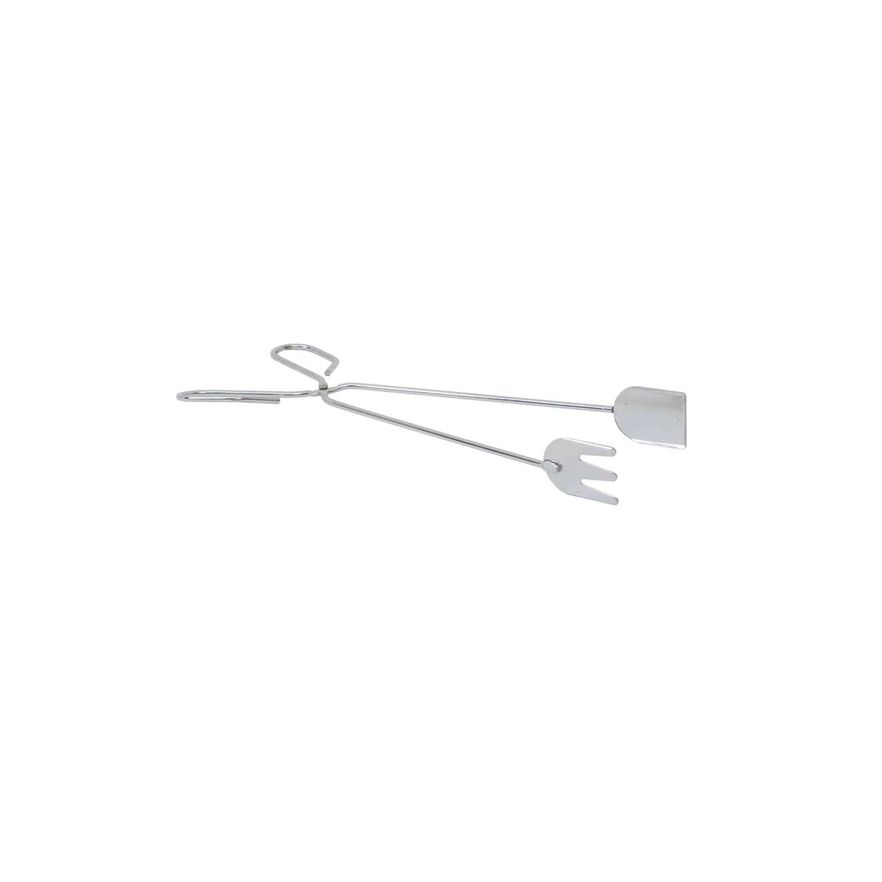 Cleste inox pentru gratar, lungime 30 cm, paleta si furculita 4.5x3.5 cm