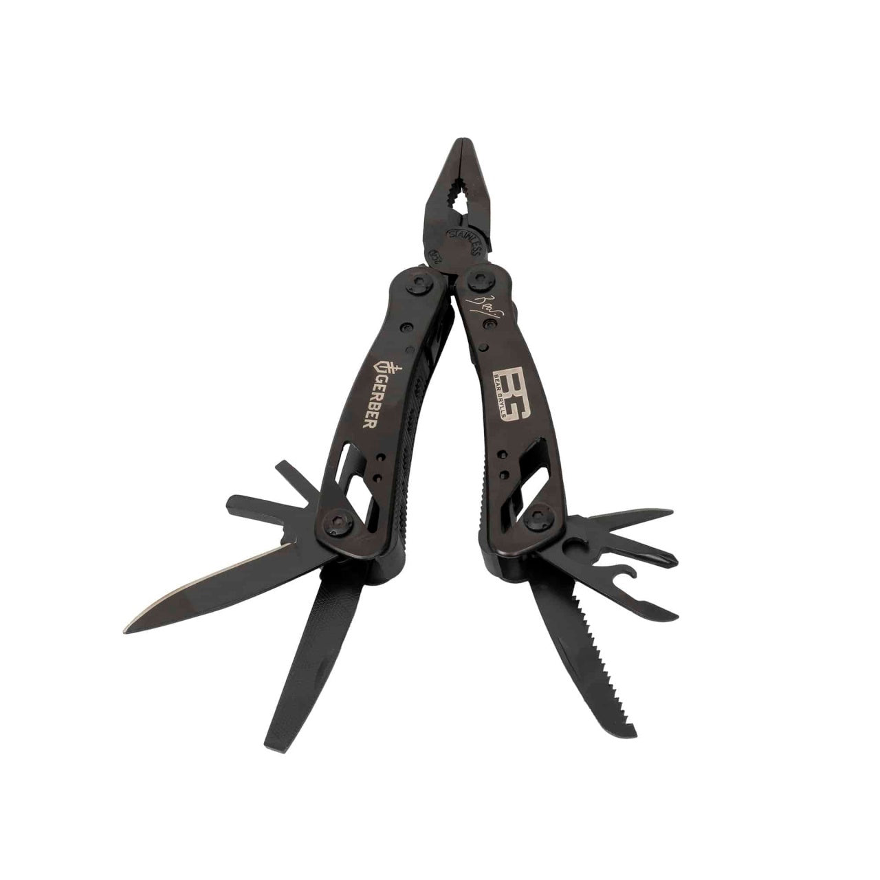 Cleste patent multifunctional pliabil cu husa, negru, unelte integrate