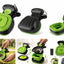 Cleste pentru excremente caini – cleste din plastic pliabil, cu carabina, portabil, Verde
