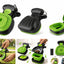 Cleste pentru excremente caini – cleste din plastic pliabil, cu carabina, portabil, Verde