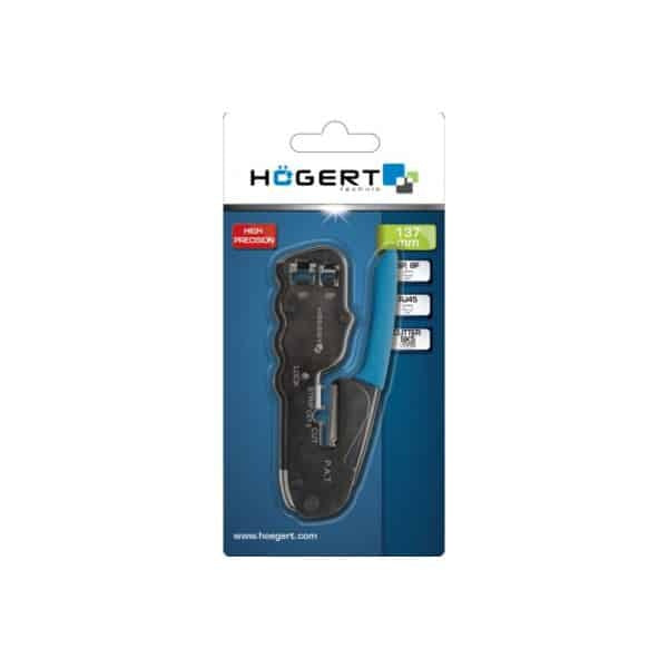 Cleste sertizare mufe, otel inoxidabil, pentru fire 0.25-6.0 mm2, maner ergonomic