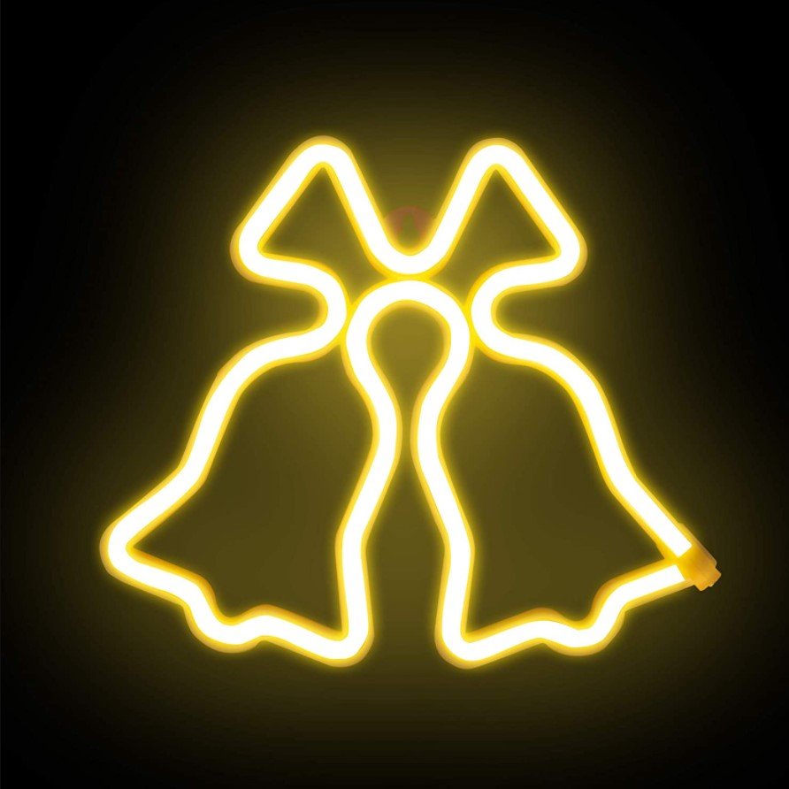 Ornament luminos cu contur decorativ, clopoței – imagine 2