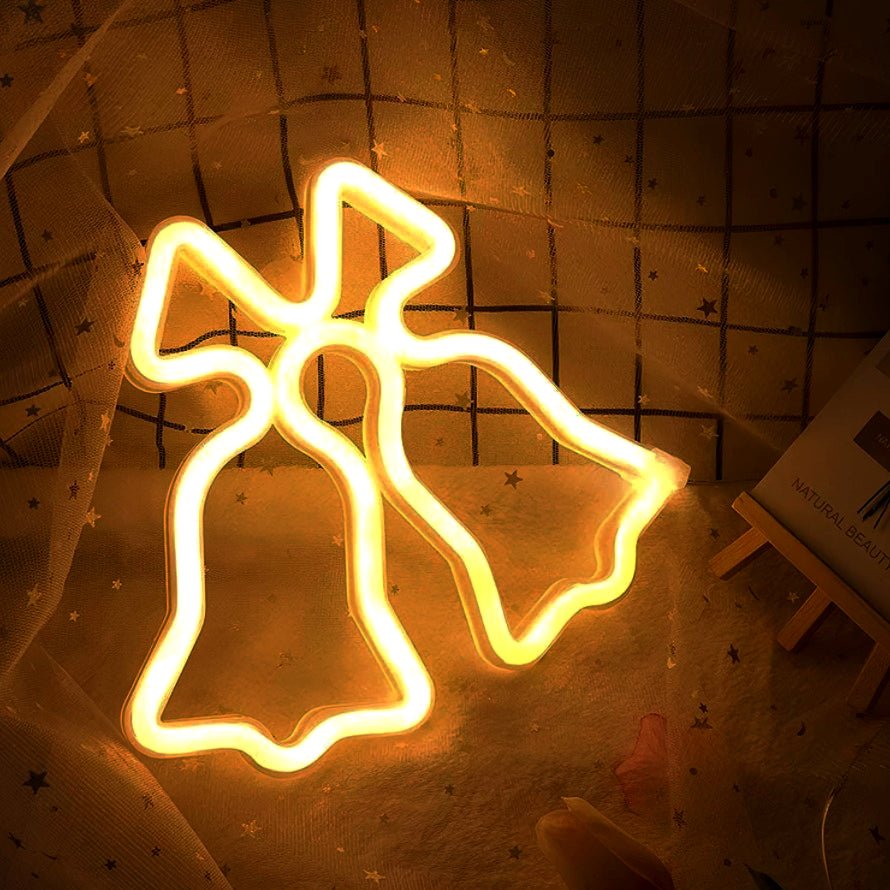 Ornament luminos cu contur decorativ, clopoței – imagine 3