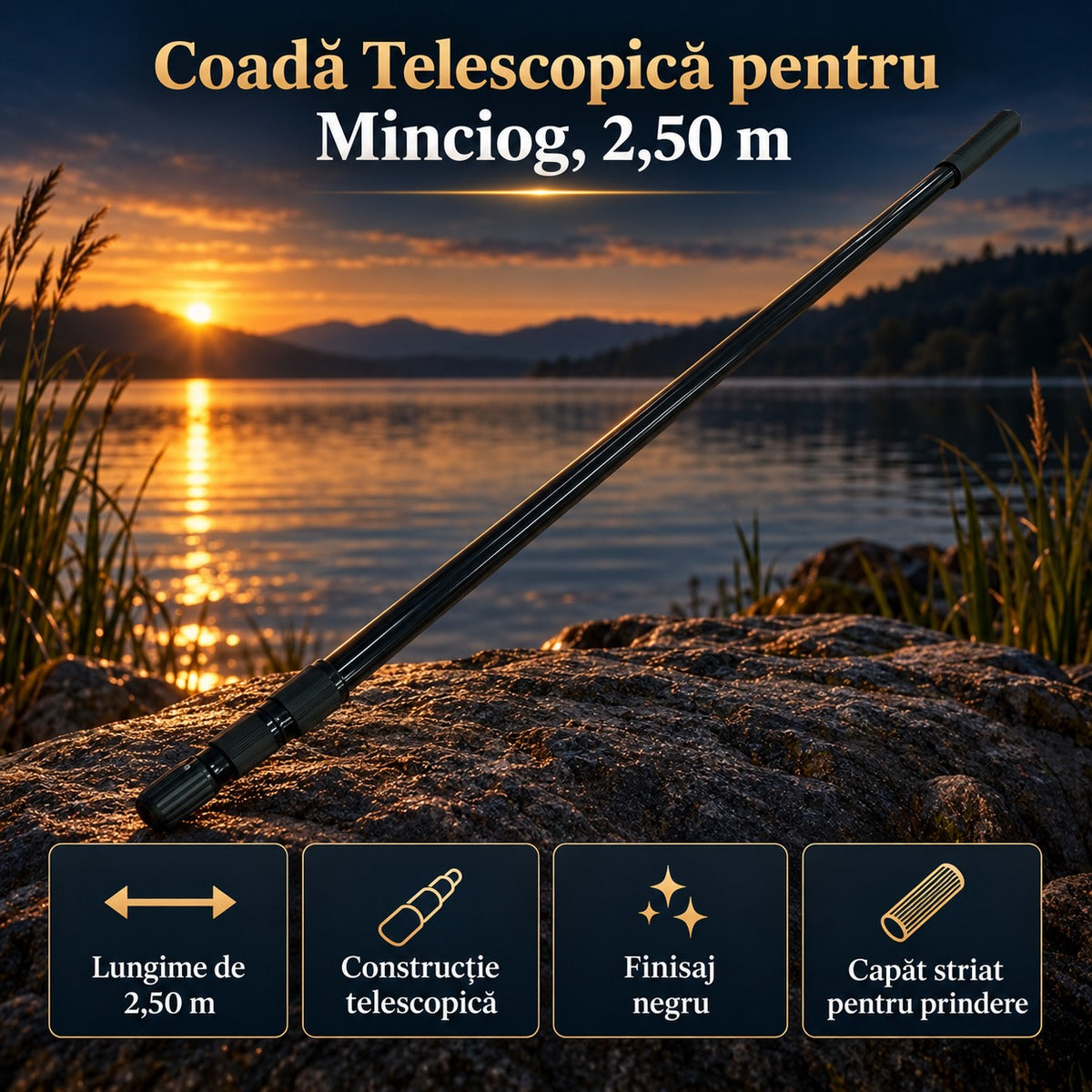 Coadă Telescopică pentru Minciog, 2,50 m – imagine principală promoțională