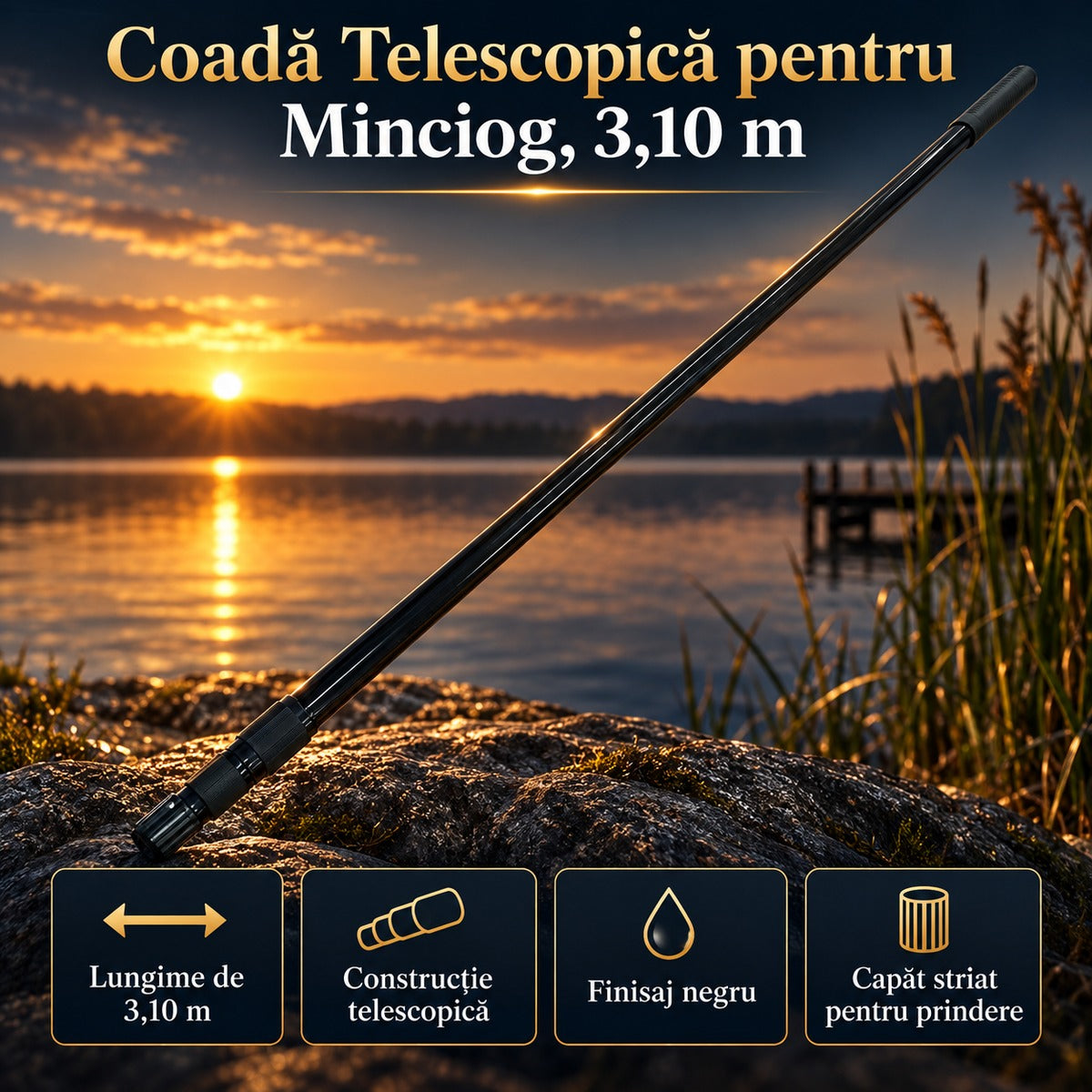 Coadă Telescopică pentru Minciog, 3,10 m – imagine principală promoțională