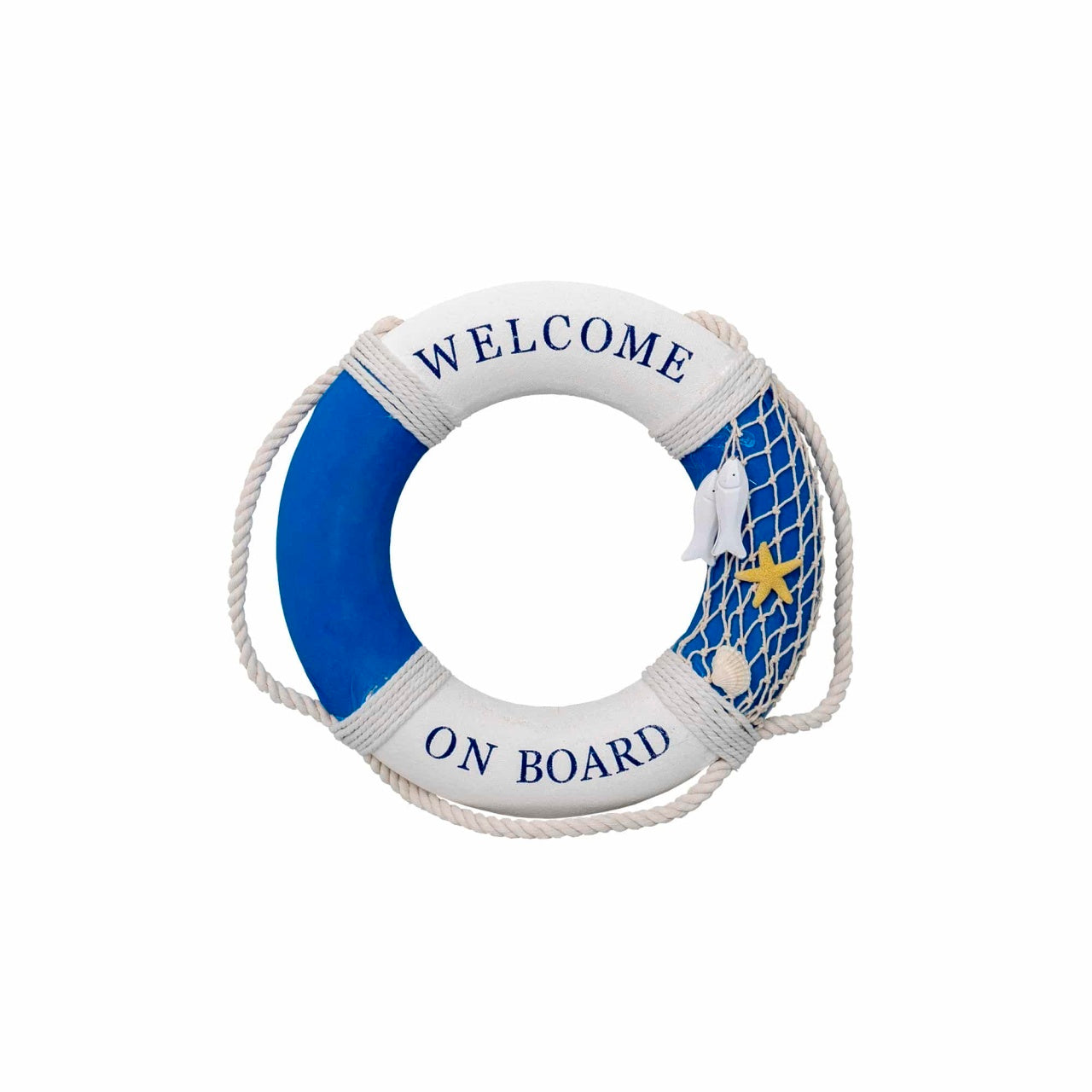 Colac decorativ vapor Welcome, diametru 30cm, albastru