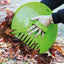 Colector manual de frunze, 2 buc, din plastic, dimensiuni 36 X 31 cm, cu maner integrat, verde