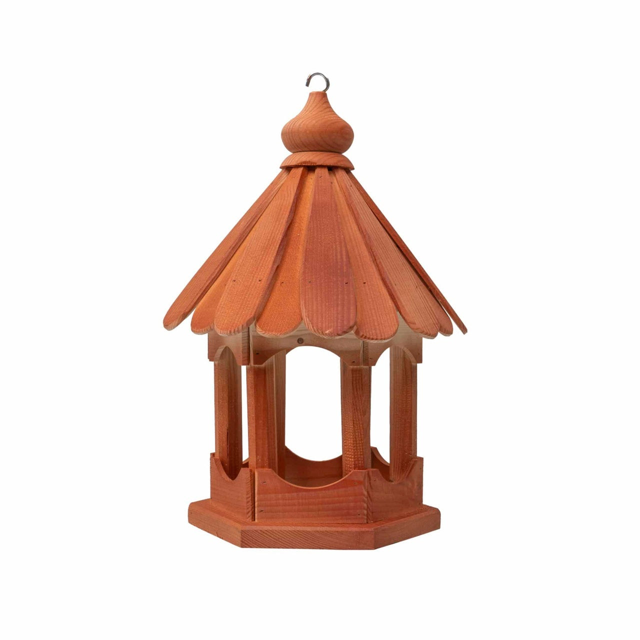 Colivie lemn pentru pasari, inaltime 42 cm, diametru 28 cm, cu agatatoare