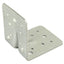 Coltar metalic perforat cu nervura, 105x105x90 mm pentru imbinari lemn