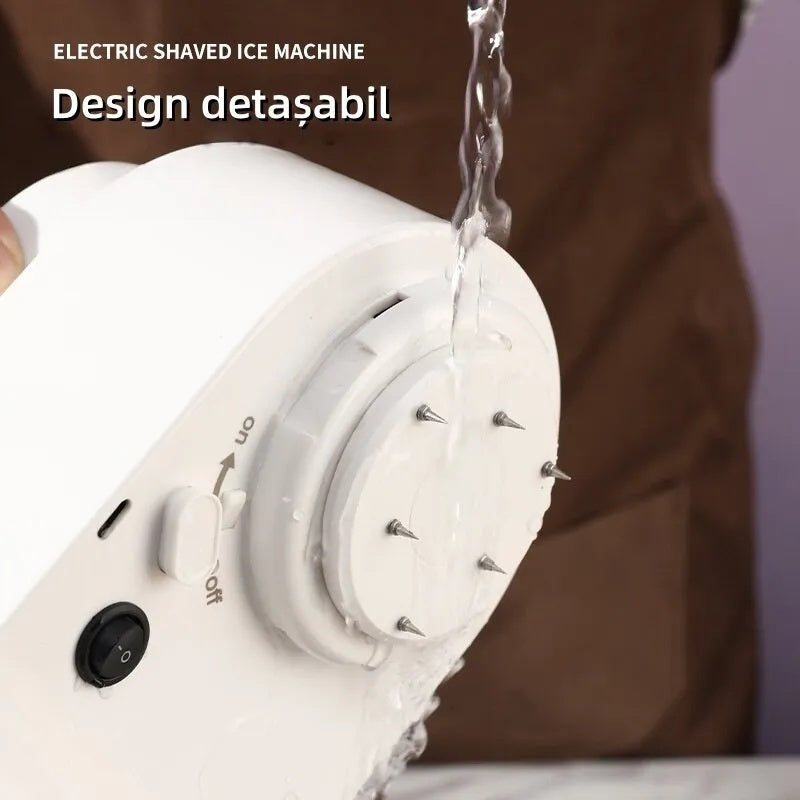 Concasor electric de gheata, 20W, lama din otel inoxidabil, detasabila, incarcare USB, 130x115x180mm