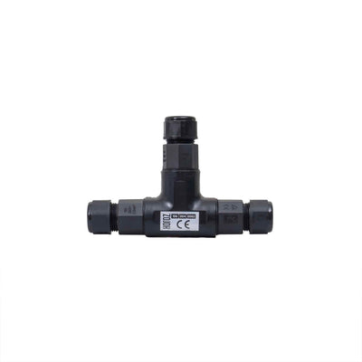 Conector 3 pini waterproof IP68 pentru furtun gradinarit, culoare negru