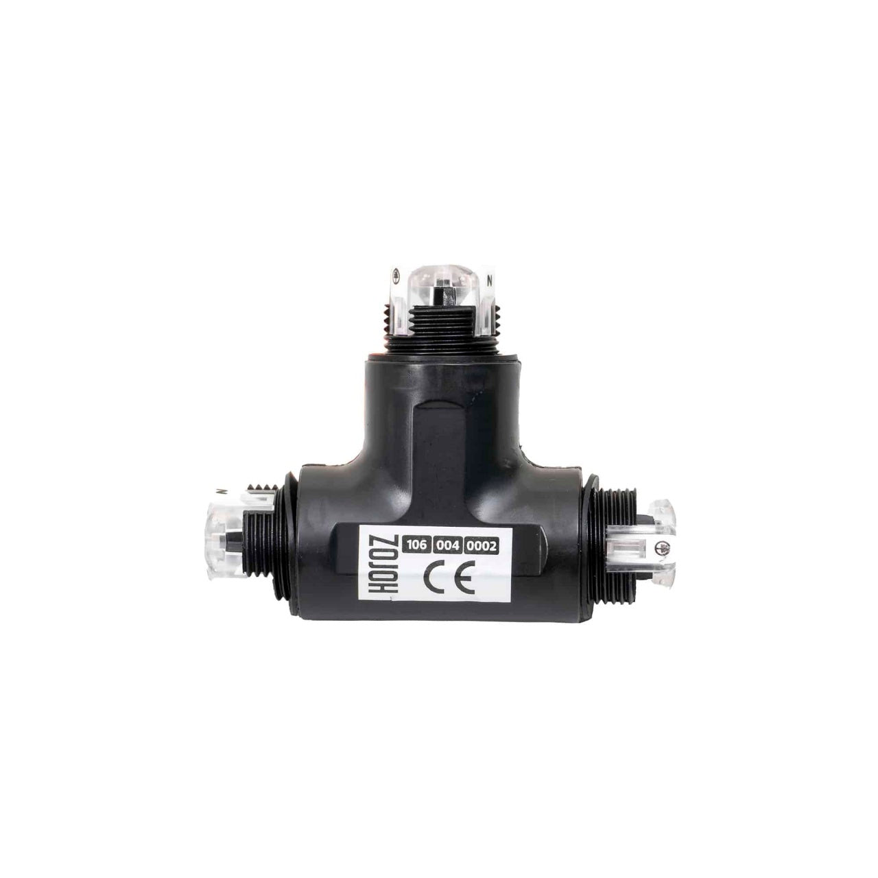 Conector 3 pini waterproof IP68 pentru furtun gradinarit, culoare negru