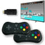 Consola cu 620 de jocuri, wireless, HDMI, cu 2 manete si stick, design portabil si compact, dimensiuni consola 9,3 x 3 x 1 cm, functionare cu baterii, negru