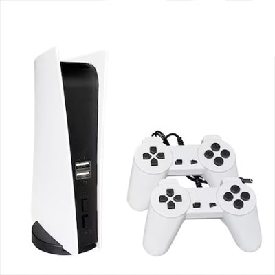 Consola de jocuri video, conectivitate wireless, cu 2 controller wireless, cu 200 de jocuri incorporate, alb