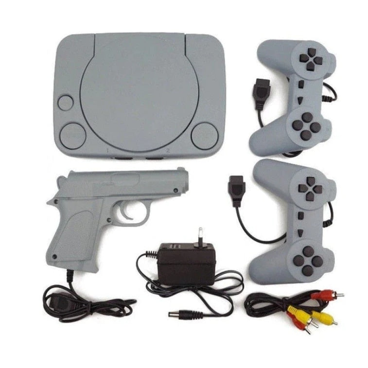Consola de jocuri video OneTech Retro, Super Mario Bros Game, Model Nou, 2x Joystick, Pistol, Alb