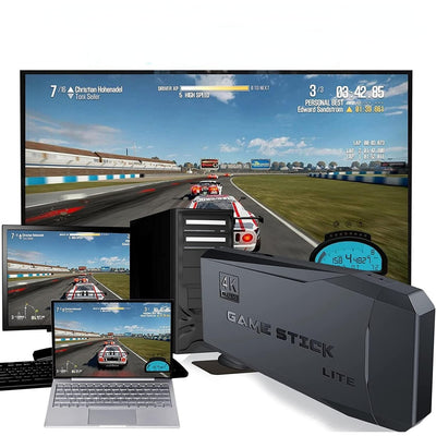 Consola de jocuri video retro, Controler wireless dual, HDMI, Compatibil TV, 64GB, 10000 de jocuri, Negru