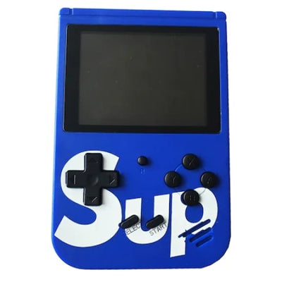 Consola Game Box, Micro-USB, Multiplayer, portabila, cu 400 de jocuri, retro, albastru
