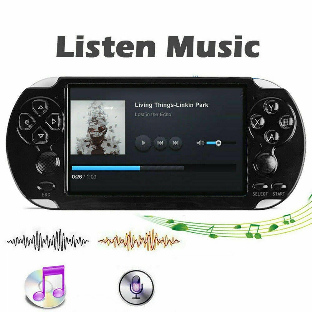 Consola Gameplayer FOXMAG24, 16 GB, 4.3 inch, 500 jocuri instalate, suport card TF pentru extinderea spatiului de stocare, music player, player film, camera, vizualizator de imagini, e-book