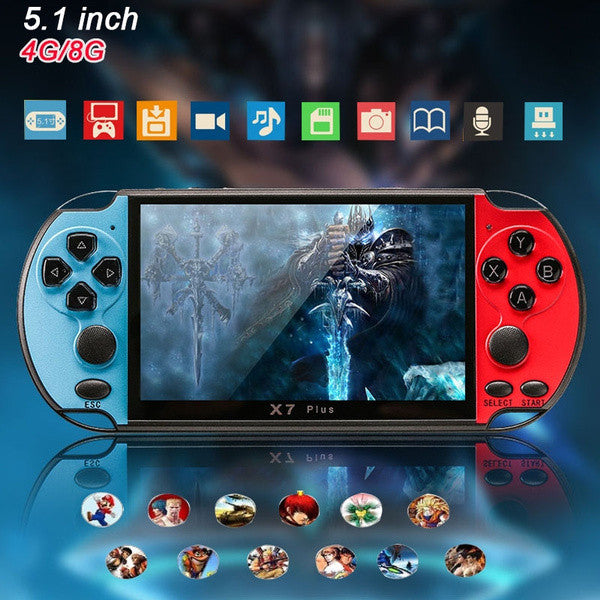 Consola GamePlayer FOXMAG24® X7 Plus, 8 GB, 1000 de jocuri instalate, Negru