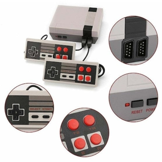 Consola gaming FOXMAG24, retro cu 2 controllere, 620 de jocuri, multiplayer, cu cele mai indragite jocuri