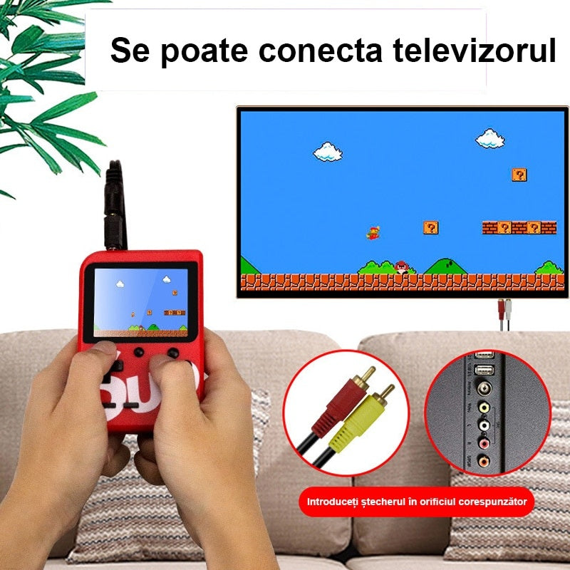 Consola jocuri portabila 400n1, Afisaj LCD, 3.0"", 6 ani +, Rosu