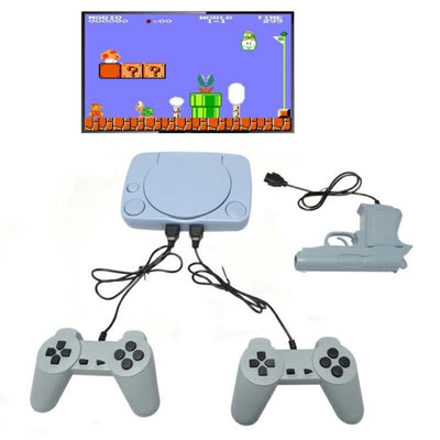 Consola jocuri retro pentru televizor, cu 2 joystick-uri , pistol, cablu AV 1m, jocuri integrate in consola